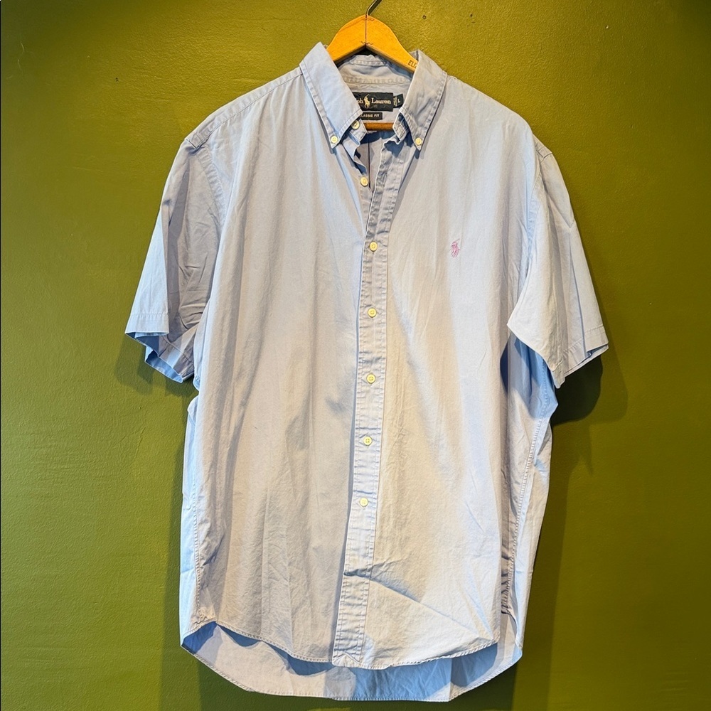 Ralph Lauren Light Blue Short Sleeve Men's Shirt